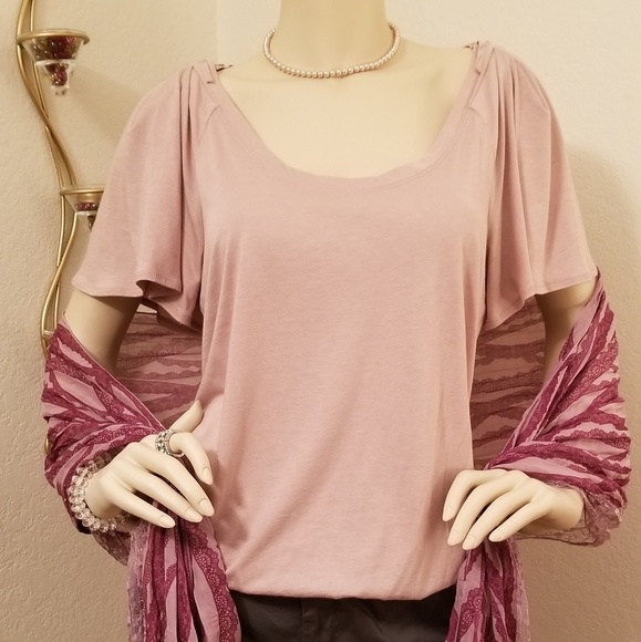 Elle Top, Mauve Dusty Rose w/Matching Wrap - Picture 2 of 4